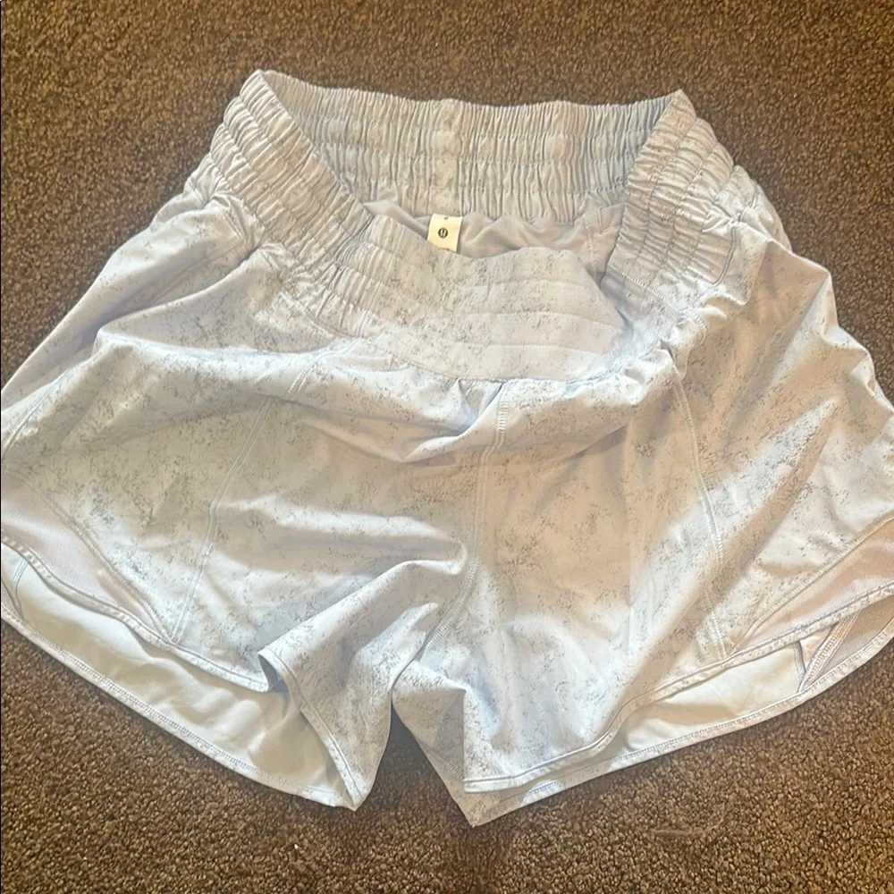 LULULEMON athletica Light blue and gray patterned Athletic Shorts - Picture 2 of 7